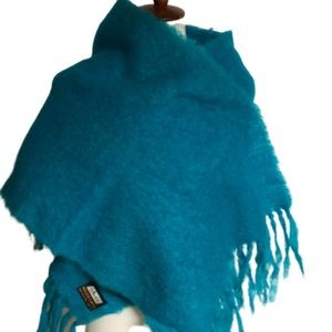 - St Michael Aqua mohair & wool scarf  wrap1…